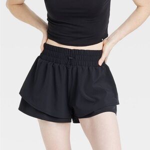 JoyLab Black Double Layer Shorts